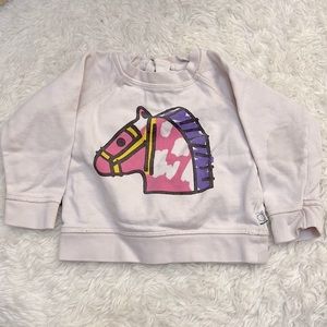 Stella McCartney Horse Head Pink Sweatshirt Top 24M